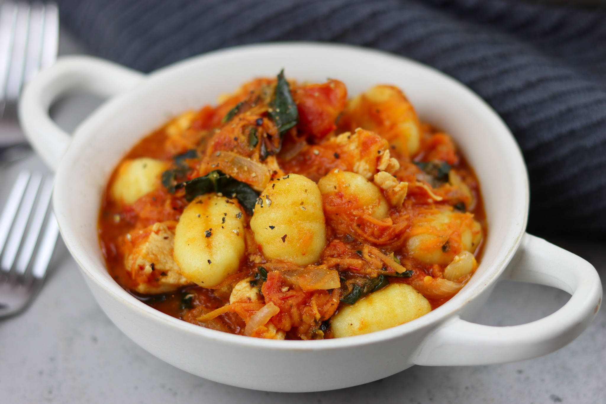 Chicken, Spinach & Tomato Gnocchi The Daily Menu